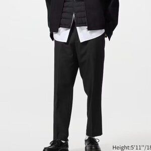 Uniqlo Men's Smart Ankle Dress Pants in Black Size 31x34